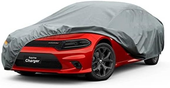 Kayme Heavy Duty Car Cover Custom Fit Dodge Charger (2006-2024), Waterproof All Weather for Automobiles, Full Exterior Covers Sun Rain UV Protection.