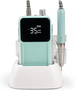 Nail Drill Machine - Finger and Toe Nail Care - Manicure and Pedicure Set -GLHDDL Portable Professional Nail Drill - with Drill Kit - for Nail Salon Home (Brushless Motors, Sky Blue)