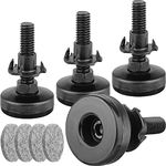 Anwenk Furniture Levelers Heavy Duty Furniture Leveling Feet Adjustable Leg Levelers for Cabinets Sofa Tables Chairs Raiser, Support 1320LBs, T- Nut Kit 3/8”-16 Thread, Large Base - 4 Pack,Black