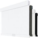 Boolegon Cordless Blackout Roller Shades for Windows, Free-Stop Linen Shades with Valance, Thermal Insulated Fabric, UV Protection Roller Blinds for Home, Office (White, 46" W x 72" H)