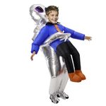 XYJKIDSES Inflatable Alien Costume for Kids, Alien Halloween Costume Kids Blow Up Alien Costume (Kids Alien Costume)