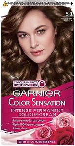 Garnier Color Sensation Brown Hair Dye Permanent 5.0 Luminous Light Brown (Packaging may vary)