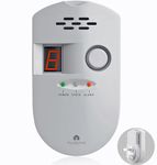 Mydome Gas Leak Detector [V2 – Update] | Accurate Natural Gas Alarm With A Loud Alarm & Digital Display, White