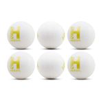 Heega Plastic Cricket Ball White Non Toxic (Pack of 6 | 100gm Per Ball)