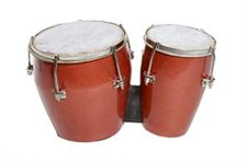 SAI MUSICAL Bango Wooden Drum Set for Kids and Adults (Brown)