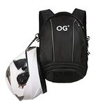 OG Original EZ-Rider Motorcycle Backpack Black 25L, Motorbike Helmet Bag, Helmet Strap, Antitheft, Waterproof, Laptop Rucksack, Reflective