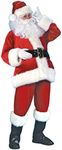 Edhomenn Men 's Santa Costume Set Christmas Cosplay Costumes Red Santa Claus Suit (01 White, XXXL)