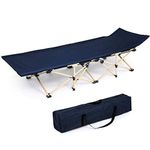 VBM Outdoor Folding Camping Beds for Adults,Portable Camp Bed with Carry Bag, Heavy Duty Foldable Single Bed, Portable Sleeping Cot Loungers for Fishing Hiking Travel Office