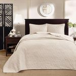 Madison Park Quebec 3 Piece Bedspread Set, King, Ivory