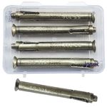 Jaset Innovations Stainless Steel Anchor Fastener – 304 Grade Rust Proof – Expansion Type – 8mm Bolt, 100mm Length (8x100) – Allen Key Counter Sunk Head – Pack of 4 pcs