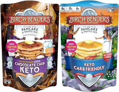 Birch Benders Keto Pancake & Waffle Mix, Chocolate Chip & Original, 10 oz (Pack of 2) Low-Carb, High Protein, Gluten-Free