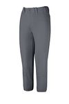 Mizuno Girls Youth Belted Low Rise Fastpitch Softball Pant, Dark Charcoal, Youth Small