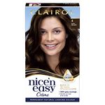 Clairol Nice'n Easy Crème Permanent Hair Dye, 4 Dark Brown, 230g