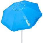 AKTIVE 62239 – Large Anti-Wind Ultra-Resistant Beach Umbrella/Tilt Pole/Includes Storage Bag with Carry Handle/Large Blue Beach Umbrella