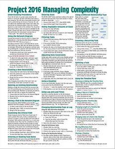 Microsoft Project 2016 Quick Reference Guide Managing Complexity - Windows Version (Cheat Sheet of Instructions, Tips & Shortcuts - Laminated Card)