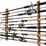 Rush Creek Creations 11 Fishing Rod Storage Rack and Wall or Ceiling Rod Holder,3 in 1, 11