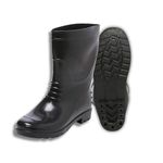 Valorous Bahubali Industrial Safety Gumboots Mens Black Long Pvc Boots For High Ankle Safety 11 Inch Size-9
