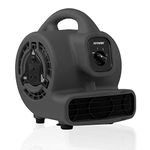 XPOWER P-80A Mini Mighty Air Mover Floor Fan Dryer Utility Blower Outdoor Lawn Fan With External Outlet Plug