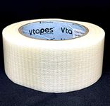 Vtapes Cross Woven Reinforced Fibreglass Filament Tape - Clear 40M x 48MM