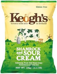 Keogh's Shamrock And Sour Cream Crisps 3x125 Grams Deliciously fresh Irish potato crisps