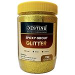 DESTINE® GLITTER (GOLD, SILVER, COPPER) for Epoxy Grout (250 Grams) | Glitter for Epoxy Grout | Sparkle for Epoxy Grout | Glitter for tile & stone joint | Sparkle for tile & stone joint (Gold)