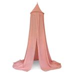 Zeke and Zoey Hanging Princess Pink Bed Canopy, Drapes - Hideaway Tent Canopies Girls, Kids Rooms, Beds Cribs. Nursery Decoration- Pink, Sheer, Long, Flowing Child, Play, Sleep, Reading