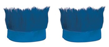 Beistle S60277-BAZ2 Hairy Headband 2 Piece, Blue