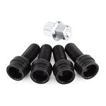 Wheel Bolt Lock Anti-theft Screw Lug Nut Bolt Wheel Lug Bolt Lock Set Locking Wheel Nut Set 4+1 M14*1.5MM Black Steel Wheel Bolt Lock Lug Nut Set With Key