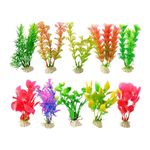 Foodie Puppies Aquarium Artificial Plants - (4inch Plants, 10Pcs) for Aquarium Decoration, Functioning Healthy Fish Tank Artificial Aquatic Plant Feel Live Realistic Accessories for Fish Tank