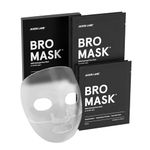 BRO MASK Premium Korean Face Mask for Men (4x1 Pack) - Anti Aging Sheet Masks w/Hydrogel, Vitamin C, Hydrolyzed Collagen, & Hyaluronic Acid - Perfect Skin Care for Men
