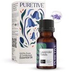 Putative Botanics Lavender Fields | 100% PURE Lavender Essential Oil | Stress Relief & Relaxation | Healthy Hair & Growth, Skin, Hair Fall Control and Relaxing Sleep | Diffuser | 15ml