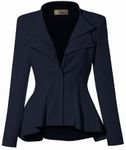Hybrid & Company Women Double Notch Lapel Office Blazer JK43864 1073T Navy XLarge