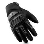 Steelbird Polyester Adventure A-2 Full Finger Bike Riding Gloves With Touch Screen Sensitivity At Thumb And Index Finger, Protective Off-Road Motorbike Racing (Xl, Black), Motorsports