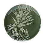 Mikasa Jardin Round Serving Platter, Green Stoneware Serving Platter for Food, 35cm, Large Serve Plate for Starters & Antipasti - Gift Boxed & Dishwasher Safe