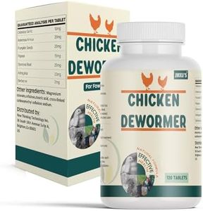 Jmxu's Chicken Dewormer, All Natural Formula Poultry Dewormer Pill, Safeguard Chicken Medicine for Laying Hens, Chicks, Roosters, Turkeys to Relieve and Prevent Worms, 120 Tablets