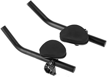 CyclingDeal Bike Clip-on Armrest Handlebar - Cycling Aero Bars for Triathlon & Time-Trails TT Racing Bicycles - Made from Premium Quality Aluminium Alloy with Comfortable Sponge Pads