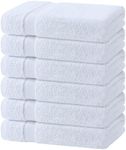 White Bath Towels 24x50 Inch, 6 Pac