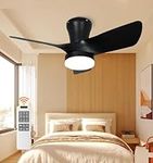 OPONL Black Ceiling Fan with Light 