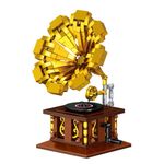 Aigidusansu Retro Phonograph Mini Building Blocks Kits, 582 Pieces Home Decor Model Sets, Home Decor Simulation Construction Toy for Adults and Kids Aged 6 Plus Years Old