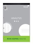 Silvine A4 Book Keeping Analysis Pad, 80 Pages Printed 'Analysis' 8 Columns - Ref A4A8,Grey