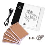 Labymos Flip Book Kit with Mini Light Pad LED Lightbox Tablet Design with Hole 300 Sheets Flipbook Paper Bg Screws for Drawing Tracing Animation Sketching Cartoon Creation