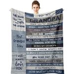 Yamco Grandpa Gifts - Gifts for Grandfather 60" x 50" Blanket - Best Papa Gifts - Great Grandpa Gifts - Unique Grandpa Gift from Grandson - Birthday Gifts for Grandpa - Best Pop Gift Ideas for Paw Paw