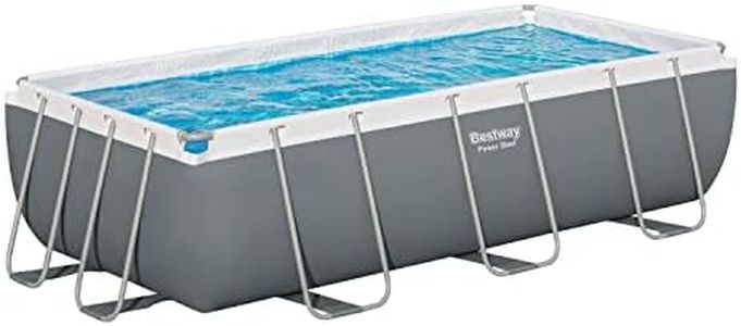 Bestway 56441-5 Set Piscina Fuori Terra Power Steel Rettangoalre da 404x201x100 cm