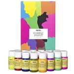 Nazca Colors Permanent Washable Fabric Paint - Set 16 Colours x 30ml – Acrylic Textile Paint Ideal for Painting Clothes, Leather, T-Shirts, Jeans, Sneakers, Bags, Shoes - Great Coverage Capacity