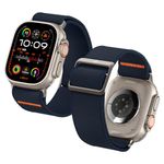 Spigen Lite Fit Ultra Band Designed for Apple Watch Band for Apple Watch Ultra 2/Ultra 49mm, Series 10 46mm, 9/8/7 45mm, SE2/SE/6/5/4 44mm, 3/2/1 42mm Nylon Solo Loop - Navy