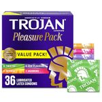 Trojan Condom Pleasure Pack Lubricated, 36 Count