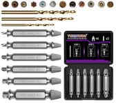 9PCS Damaged Screw Extractor Set, Hardness 63-65HRC, Upgraded Model HSS 6542, Removal Tool, Adult Gifts for Men, General Bit Set Double Ended for Damaged Broken Stripped Screws