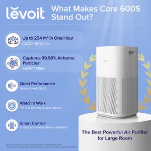 LEVOIT Smart HEPA Air Purifier – WiFi Enabled, Allergen Removal