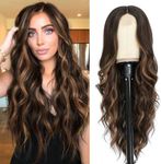 NAYOO 26 Inch Long Curly Middle Par