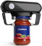 Uneboo Automatic One Touch Glass Jar Opener for Senior, Battery Powered Jar Opener for Weak Hands, Powerful Kitchen Gadget Suitable for Different Sizes of Jars, Electric Jar Opener for Arthritis Hands